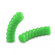 Acrylic Tube Twisted bead 33x8mm Green